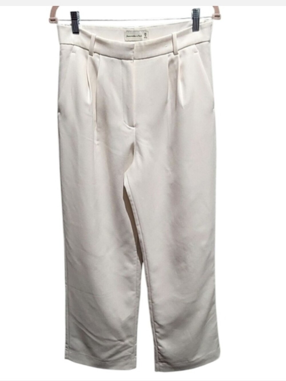 Abercrombie & Fitch Cream Wide Leg Pants Size 29 High Rise Casual